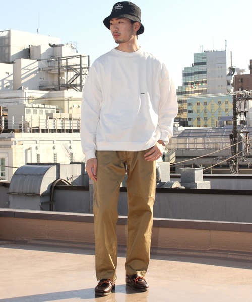 GYMPHLEX（ジムフレックス）の「GYMPHLEX/ジムフレックス　クルーネックロングスリーブTEE　CREWNECK LONGSLEEVE TEE GY-C0102 HWJ（Tシャツ/カットソー・メンズ・チャコールグレー/グリーン/ネイビー/オフホワイト・M/L）」の8枚目の写真