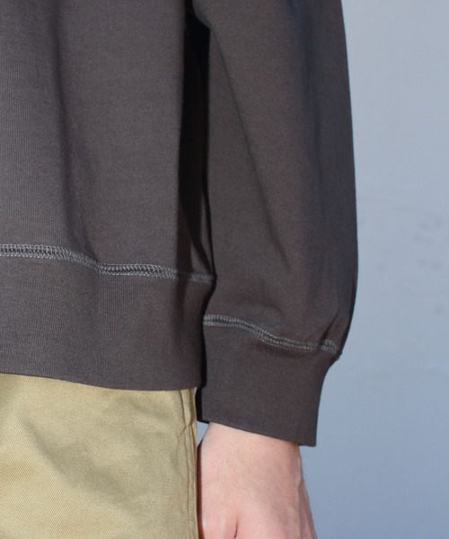 GYMPHLEX（ジムフレックス）の「GYMPHLEX/ジムフレックス　クルーネックロングスリーブTEE　CREWNECK LONGSLEEVE TEE GY-C0102 HWJ（Tシャツ/カットソー・メンズ・チャコールグレー/グリーン/ネイビー/オフホワイト・M/L）」の16枚目の写真