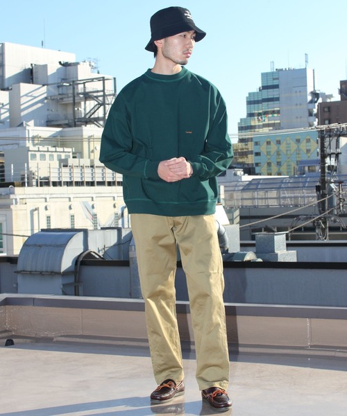 GYMPHLEX（ジムフレックス）の「GYMPHLEX/ジムフレックス　クルーネックロングスリーブTEE　CREWNECK LONGSLEEVE TEE GY-C0102 HWJ（Tシャツ/カットソー・メンズ・チャコールグレー/グリーン/ネイビー/オフホワイト・M/L）」の18枚目の写真