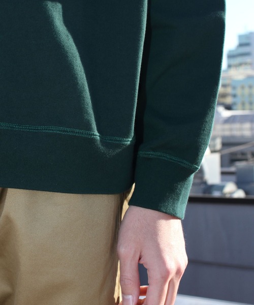 GYMPHLEX（ジムフレックス）の「GYMPHLEX/ジムフレックス　クルーネックロングスリーブTEE　CREWNECK LONGSLEEVE TEE GY-C0102 HWJ（Tシャツ/カットソー・メンズ・チャコールグレー/グリーン/ネイビー/オフホワイト・M/L）」の20枚目の写真