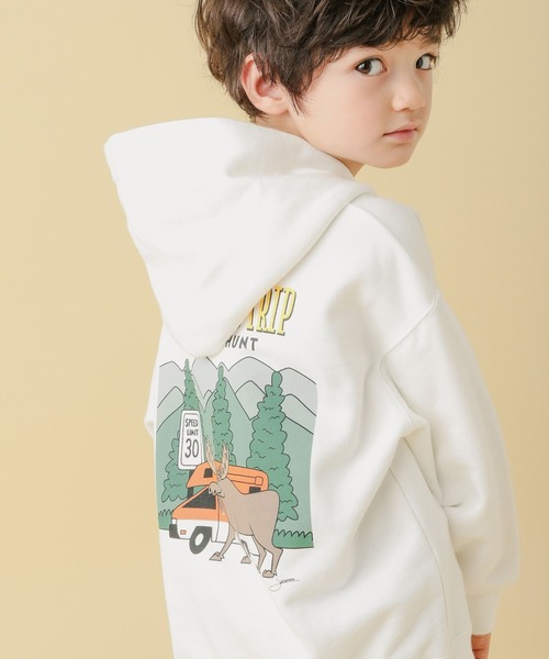 BAYFLOW(ベイフロー)の「【LOOSEMAN×BAYFLOW】パーカー(KIDS)(パーカー・キッズ・ホワイト/グリーン/ベージュ・120cm/130cm/140cm/110cm)」の2枚目の写真