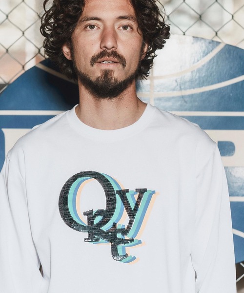 qwerty（クワーティ）の「mlt4173-SEQUINE MBROIDERY LS -SHIRTS Tシャツ（Tシャツ/カットソー・メンズ・ホワイト/イエロー/ブラック・M/L/XL）」の18枚目の写真