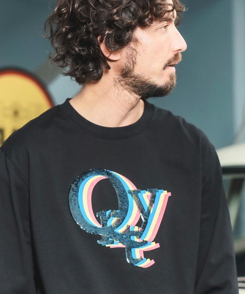 qwerty（クワーティ）の「mlt4173-SEQUINE MBROIDERY LS -SHIRTS Tシャツ（Tシャツ/カットソー・メンズ・ホワイト/イエロー/ブラック・M/L/XL）」の7枚目の写真