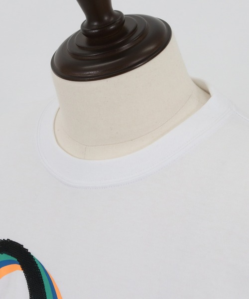 qwerty（クワーティ）の「mlt4173-SEQUINE MBROIDERY LS -SHIRTS Tシャツ（Tシャツ/カットソー・メンズ・ホワイト/イエロー/ブラック・M/L/XL）」の8枚目の写真