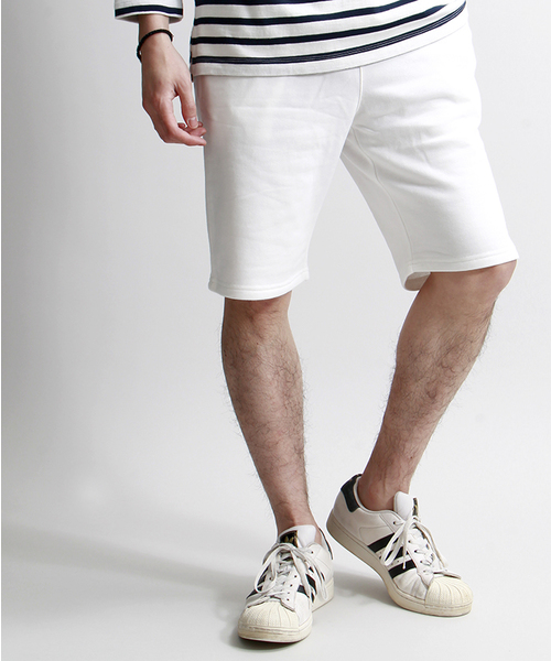 WEGO（ウィゴー）の「WEGO/スウェットイージーショーツ（その他パンツ・メンズ・杢グレー/ブラック系その他/トリコロール/ホワイト/その他1/ネイビー/ブルー系その他/ホワイト系その他・MEDIUM/LARGE/X-LARGE）」の2枚目の写真