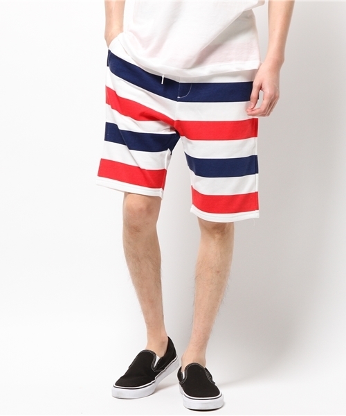 WEGO（ウィゴー）の「WEGO/スウェットイージーショーツ（その他パンツ・メンズ・杢グレー/ブラック系その他/トリコロール/ホワイト/その他1/ネイビー/ブルー系その他/ホワイト系その他・MEDIUM/LARGE/X-LARGE）」の14枚目の写真