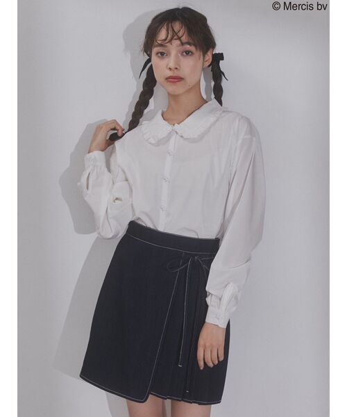 merry jenny（メリージェニー）の「うさぎたちのブラウス（シャツ/ブラウス・レディース・オフホワイト/ブラック・FREE）」の4枚目の写真