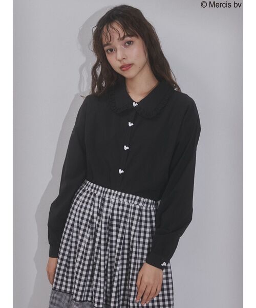 merry jenny（メリージェニー）の「うさぎたちのブラウス（シャツ/ブラウス・レディース・オフホワイト/ブラック・FREE）」の15枚目の写真