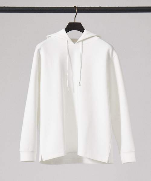 ABAHOUSE GRAY（アバハウスグレイ）の「シルキー ダンボール プルオーバー パーカー（パーカー・メンズ・ホワイト/グリーン/チャコールグレー/グレイッシュブルー/グレイッシュベージュ・46/48）」の2枚目の写真