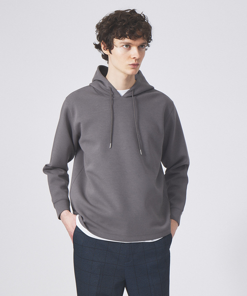 ABAHOUSE GRAY（アバハウスグレイ）の「シルキー ダンボール プルオーバー パーカー（パーカー・メンズ・ホワイト/グリーン/チャコールグレー/グレイッシュブルー/グレイッシュベージュ・46/48）」の3枚目の写真