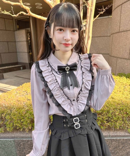 ROJITA(ロジータ)の「ラッフルフリル配色ブラウス(シャツ/ブラウス・レディース・ホワイト/ピンク/ブラック・FREE)」の20枚目の写真