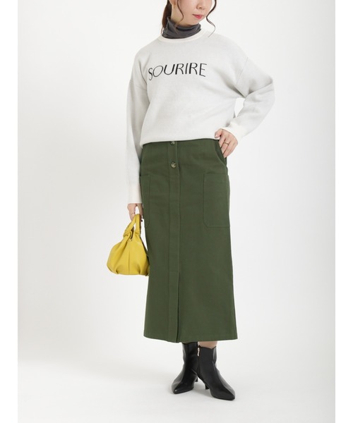 Te chichi（テチチ）の「ロングカーゴスカート（スカート・レディース・オフホワイト/カーキ/チャコール・ﾌﾘ-）」の4枚目の写真