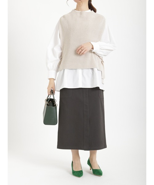 Te chichi（テチチ）の「ロングカーゴスカート（スカート・レディース・オフホワイト/カーキ/チャコール・ﾌﾘ-）」の9枚目の写真