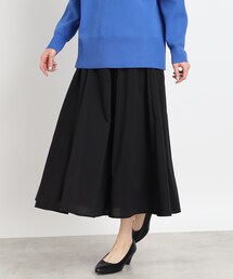 DRESKIP | 【春らしく一枚で着映え】コットンナイロンフレアースカート(スカート)