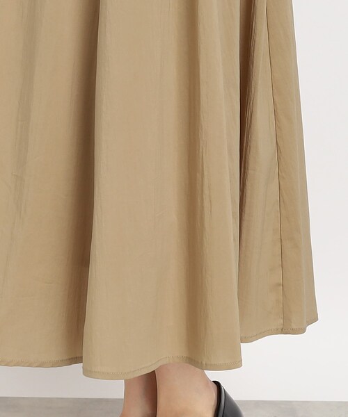 DRESKIP(ドレスキップ)の「◆【一枚で着映え】コットンナイロンフレアースカート(スカート・レディース・グリーン/ピンク系/サンドベージュ/ブラック・02/04/03)」の9枚目の写真