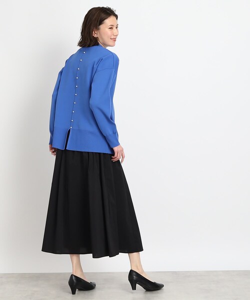 DRESKIP(ドレスキップ)の「◆【一枚で着映え】コットンナイロンフレアースカート(スカート・レディース・グリーン/ピンク系/サンドベージュ/ブラック・02/04/03)」の6枚目の写真