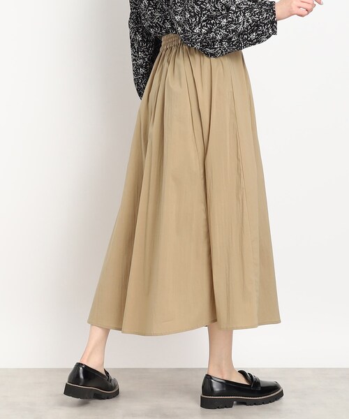 DRESKIP(ドレスキップ)の「◆【一枚で着映え】コットンナイロンフレアースカート(スカート・レディース・グリーン/ピンク系/サンドベージュ/ブラック・02/04/03)」の8枚目の写真