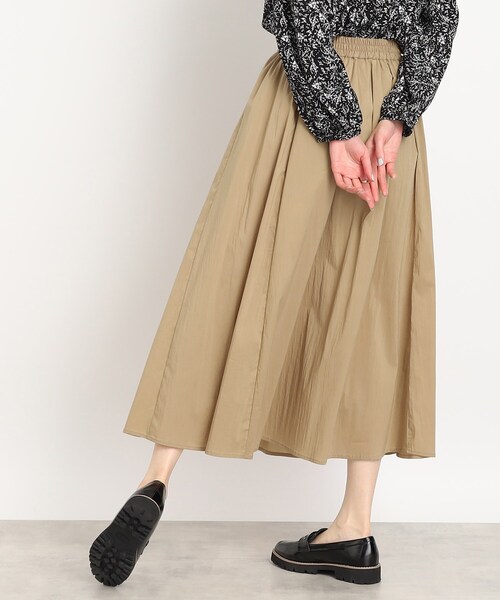 DRESKIP(ドレスキップ)の「◆【一枚で着映え】コットンナイロンフレアースカート(スカート・レディース・グリーン/ピンク系/サンドベージュ/ブラック・02/04/03)」の12枚目の写真