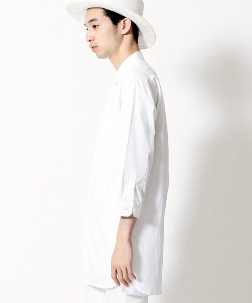 MONKEY TIME(モンキータイム)の「<monkey time> ∴ 100/2 ロングシャツ クォータースリーブ ◆(シャツ/ブラウス・メンズ・ホワイト・MEDIUM/LARGE/SMALL)」の3枚目の写真