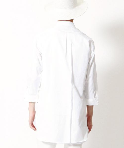 MONKEY TIME(モンキータイム)の「<monkey time> ∴ 100/2 ロングシャツ クォータースリーブ ◆(シャツ/ブラウス・メンズ・ホワイト・MEDIUM/LARGE/SMALL)」の4枚目の写真