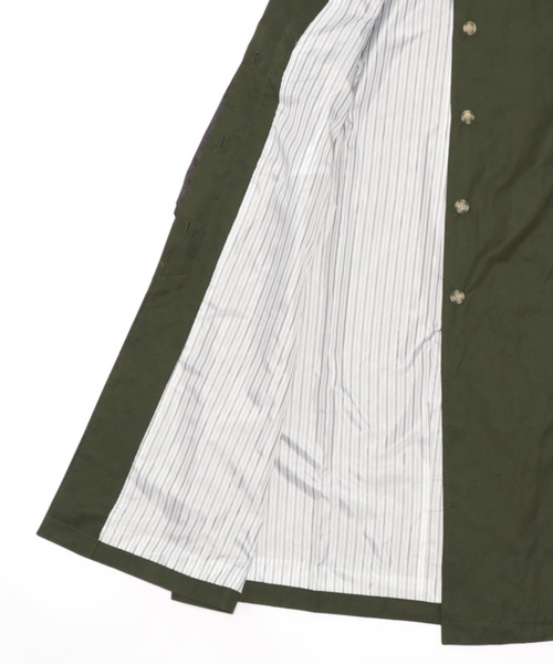 DouDou(ドゥドゥ)の「【WEB限定】デニム切替ステンカラーコート(その他アウター・レディース・カーキ・FREE)」の3枚目の写真