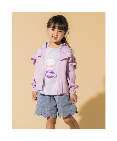 Noeil aime BeBe(ノイユエイムベベ)の「Noeil aime BeBe/後ろ ギャザー マカロン 天竺 Tシャツ (80~130cm)(Tシャツ/カットソー・キッズ・ベージュ/パープル・110/80/90/130/120/100)」の6枚目の写真