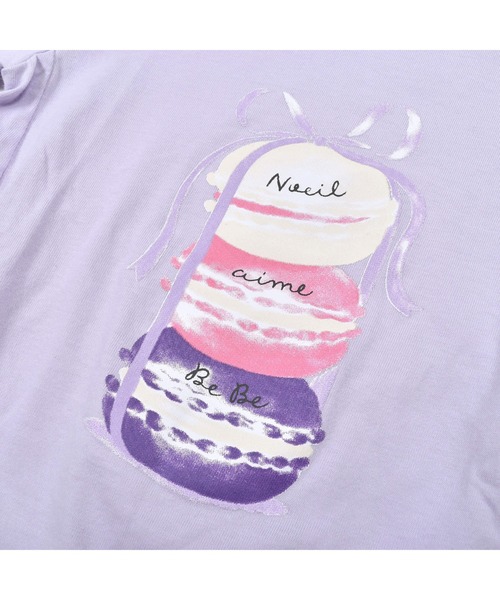 Noeil aime BeBe(ノイユエイムベベ)の「Noeil aime BeBe/後ろ ギャザー マカロン 天竺 Tシャツ (80~130cm)(Tシャツ/カットソー・キッズ・ベージュ/パープル・110/80/90/130/120/100)」の16枚目の写真