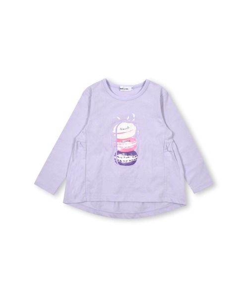 Noeil aime BeBe(ノイユエイムベベ)の「Noeil aime BeBe/後ろ ギャザー マカロン 天竺 Tシャツ (80~130cm)(Tシャツ/カットソー・キッズ・ベージュ/パープル・110/80/90/130/120/100)」の22枚目の写真
