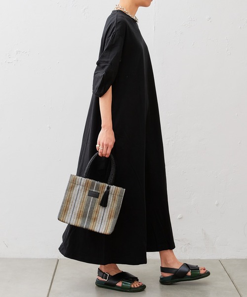 Actually（アクチュアリー）の「マルチストライプ ミニトート（トートバッグ・レディース・ブラック/グリーン・フリー）」の12枚目の写真