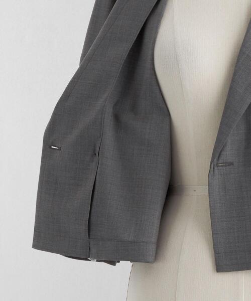 LOEFF（ロエフ）の「＜LOEFF＞ W トロピカル クロップド ジャケット（テーラードジャケット・レディース・ブラック/グレー・0/1）」の6枚目の写真