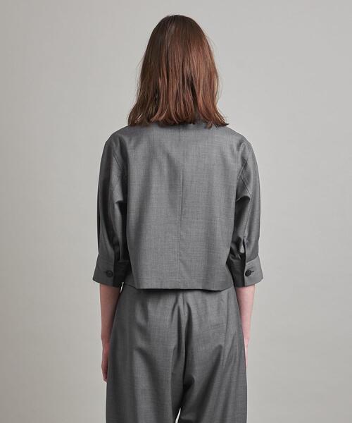 LOEFF（ロエフ）の「＜LOEFF＞ W トロピカル クロップド ジャケット（テーラードジャケット・レディース・ブラック/グレー・0/1）」の16枚目の写真