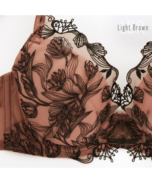 mignon la vie a duex(ミニヨン ラヴィアドゥ)の「【Shell&Tulip/シェル&チューリップ】ブラジャー 単品(ブラジャー・レディース・ライトブラウン/ネイビー/イエロー・B70/B75/B80/C65/C70/C75/C80/D65/D70/D75/D80/E65/E70/E75/F65/F70/F75)」の7枚目の写真