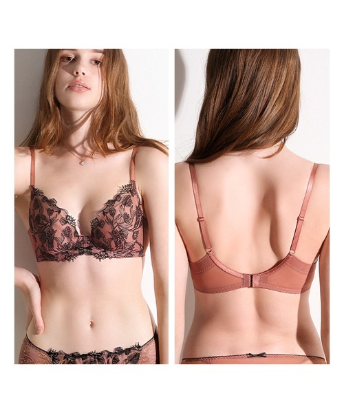 mignon la vie a duex(ミニヨン ラヴィアドゥ)の「【Shell&Tulip/シェル&チューリップ】ブラジャー 単品(ブラジャー・レディース・ライトブラウン/ネイビー/イエロー・B70/B75/B80/C65/C70/C75/C80/D65/D70/D75/D80/E65/E70/E75/F65/F70/F75)」の9枚目の写真
