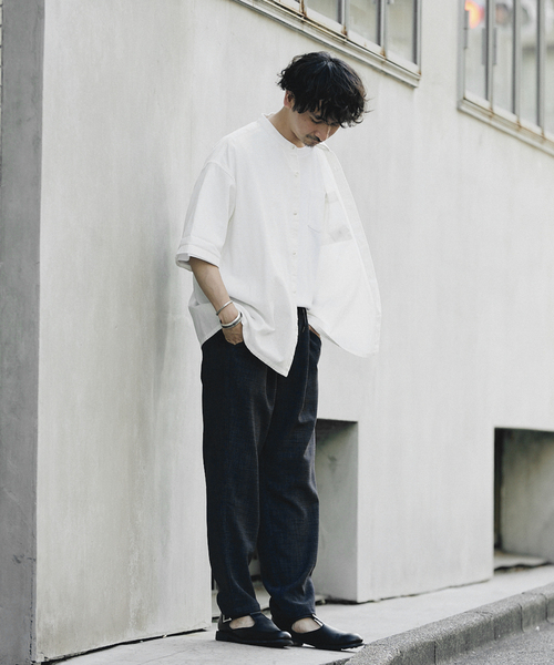 JOURNAL STANDARD relume（ジャーナルスタンダード　レリューム）の「TEC CANVAS ワイドイージーパンツ（スラックス・メンズ・アイボリー/クリアブルー/ブラウン系その他/ブラック・LARGE/SMALL/MEDIUM）」の11枚目の写真