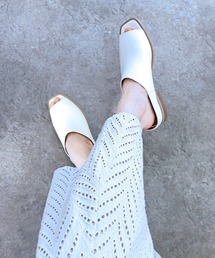 《APOM》本革カバーミュールサンダル