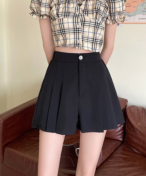c.u.l（シーユーエル）の「プリーツ入りキュロットパンツ culw433（その他パンツ・レディース・ブラック・L/M/XL）」の3枚目の写真