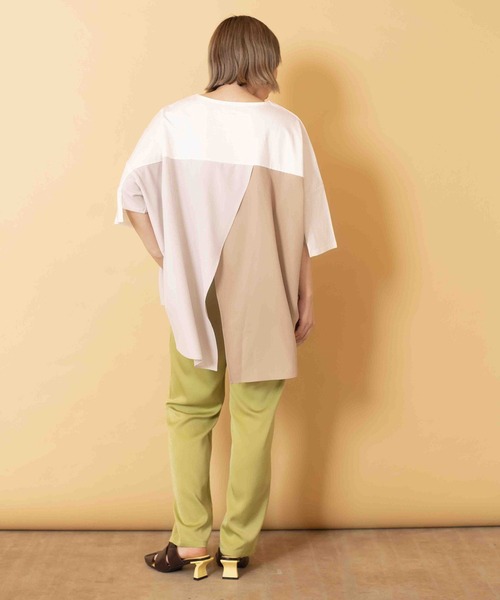 OSMOSIS(オズモーシス)の「切替配色Tシャツ(Tシャツ/カットソー・レディース・ブラック/チャコール/ホワイト/ピンク・ONE SIZE)」の19枚目の写真