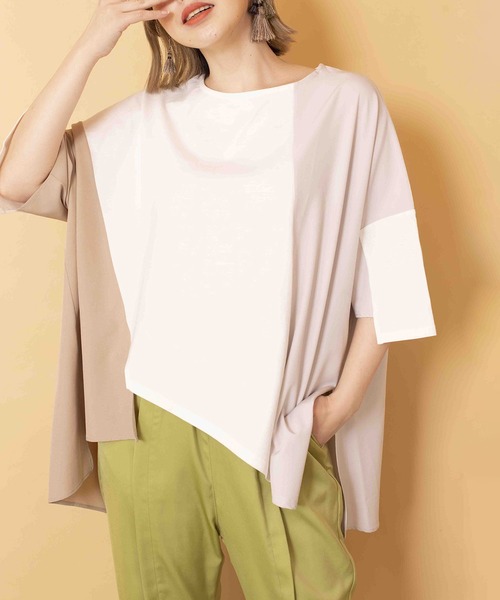 OSMOSIS(オズモーシス)の「切替配色Tシャツ(Tシャツ/カットソー・レディース・ブラック/チャコール/ホワイト/ピンク・ONE SIZE)」の20枚目の写真