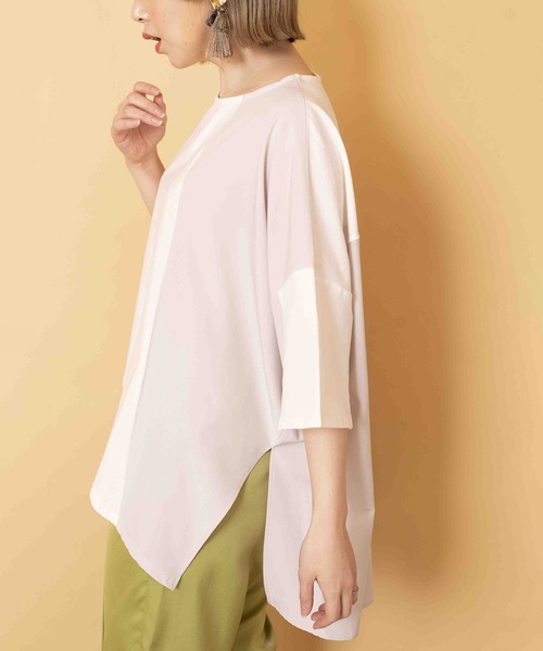 OSMOSIS(オズモーシス)の「切替配色Tシャツ(Tシャツ/カットソー・レディース・ブラック/チャコール/ホワイト/ピンク・ONE SIZE)」の21枚目の写真