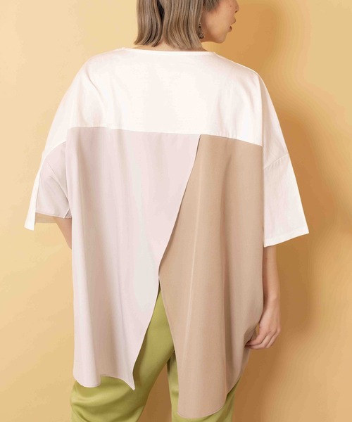 OSMOSIS(オズモーシス)の「切替配色Tシャツ(Tシャツ/カットソー・レディース・ブラック/チャコール/ホワイト/ピンク・ONE SIZE)」の22枚目の写真