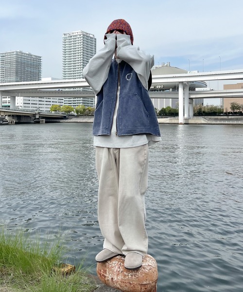 ★美品★Perushu ペルーシュ　カモフラワイドパンツ　Lサイズ PERUSHU ペルーシュ ワイドダブルニーチノパンツ BK Dickies