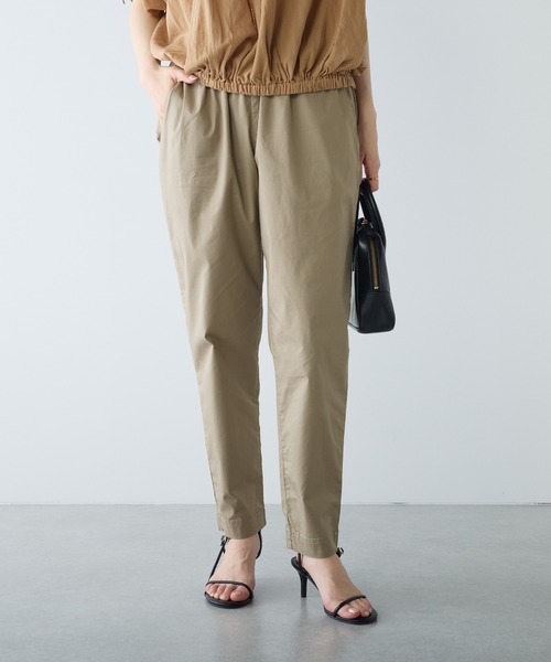 PUAL CE CIN(ピュアルセシン)の「ツイルストレッチスリムパンツ(その他パンツ・レディース・ベージュ/ライトベージュ/カーキ/ブラック・FREE)」の3枚目の写真
