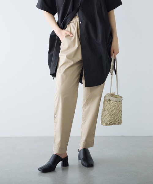 PUAL CE CIN(ピュアルセシン)の「ツイルストレッチスリムパンツ(その他パンツ・レディース・ベージュ/ライトベージュ/カーキ/ブラック・FREE)」の1枚目の写真