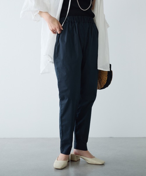 PUAL CE CIN(ピュアルセシン)の「ツイルストレッチスリムパンツ(その他パンツ・レディース・ベージュ/ライトベージュ/カーキ/ブラック・FREE)」の2枚目の写真