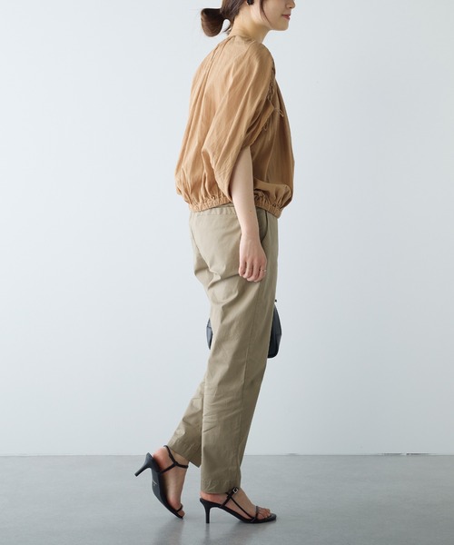 PUAL CE CIN(ピュアルセシン)の「ツイルストレッチスリムパンツ(その他パンツ・レディース・ベージュ/ライトベージュ/カーキ/ブラック・FREE)」の19枚目の写真