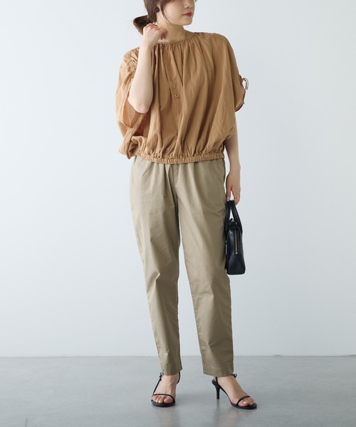PUAL CE CIN(ピュアルセシン)の「ツイルストレッチスリムパンツ(その他パンツ・レディース・ベージュ/ライトベージュ/カーキ/ブラック・FREE)」の18枚目の写真