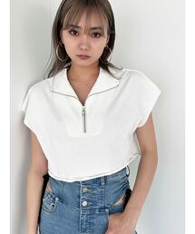 EMODA | カバーハーフジップトップ(Tシャツ/カットソー)