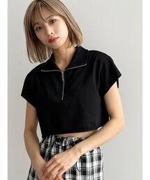 EMODA | カバーハーフジップトップ(Tシャツ/カットソー)