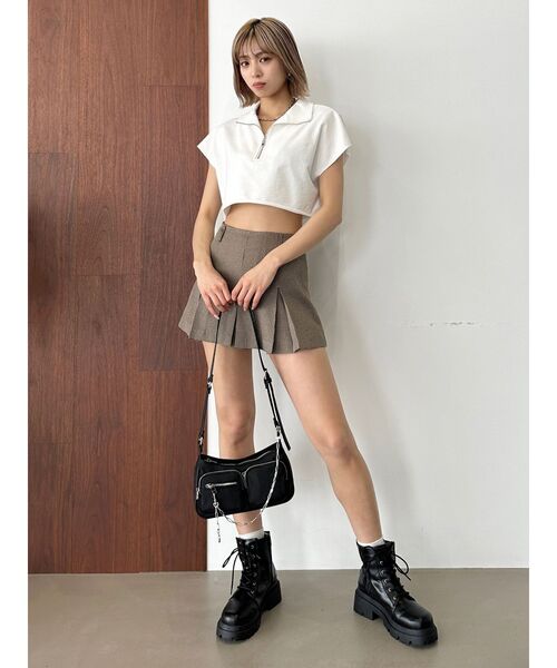 EMODA（エモダ）の「カバーハーフジップトップ（Tシャツ/カットソー・レディース・ブルー/ホワイト/ブラック/グレー・FREE）」の18枚目の写真