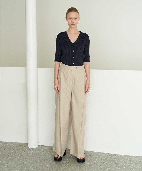 MOHAN(モハン)の「【MOHAN 】TOR ダイアグリー タック トラウザー / TOR DIAGONAL TUCK TROUSER(スラックス・レディース・ライトグレー/ライトベージュ・SMALL/MEDIUM)」の10枚目の写真